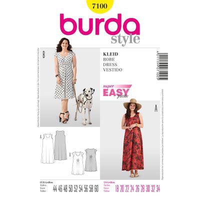Patron Burda 7100 Robe
